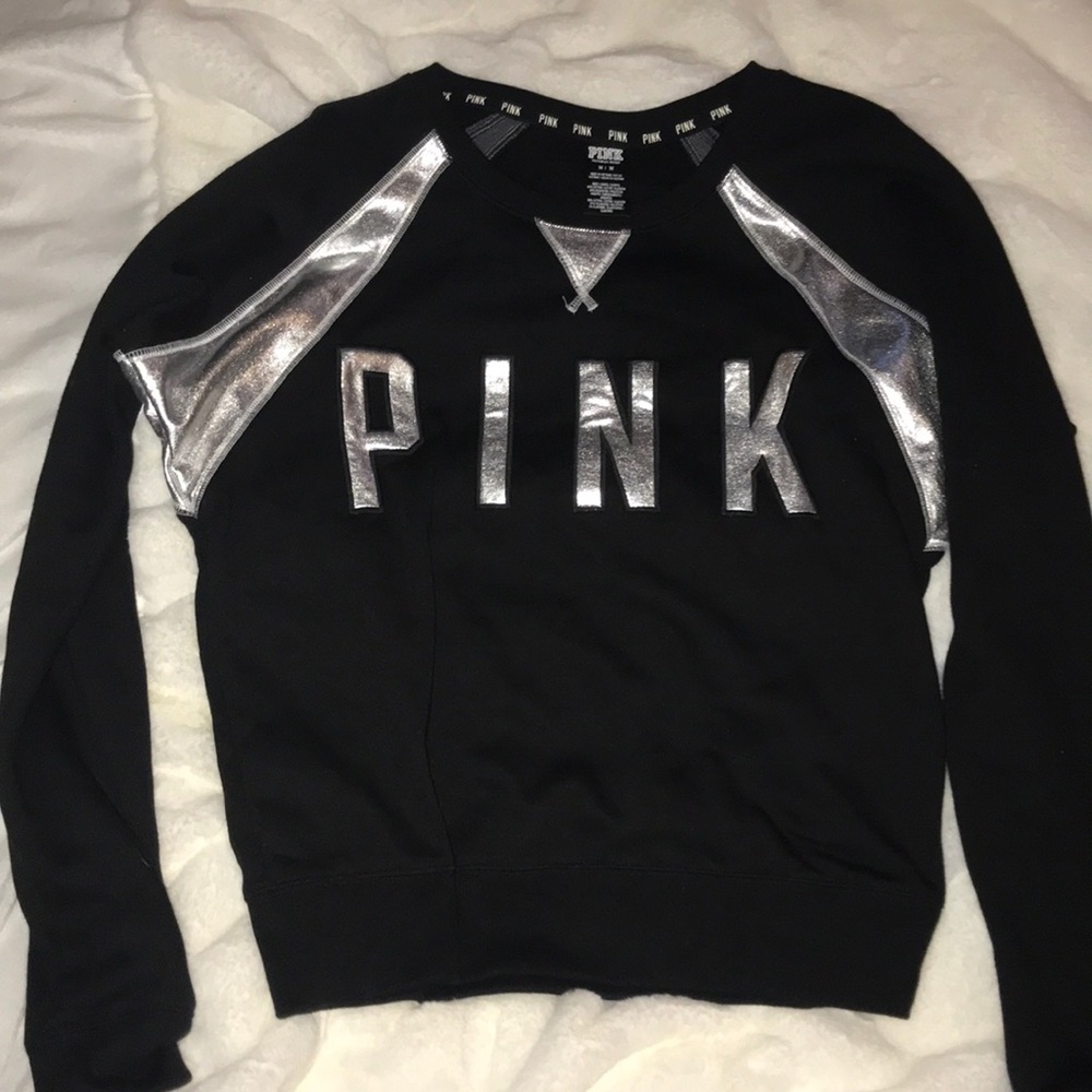 Pink Black & Metallic Pullover (Never Worn)